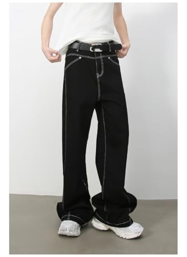 Men's Denim Jeans American High Street Wide Leg Loose Casual Commuting Weekend Daily Pants for Men3