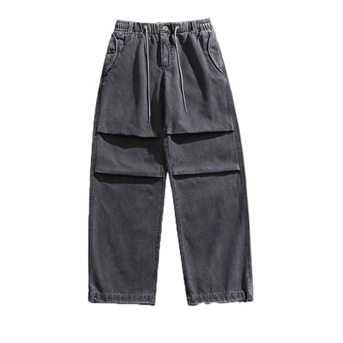 Men's Pants Spring Fall Retro Cotton High-Street Workwear Loose Straight-Leg Casual Japanese-Style Trouser4