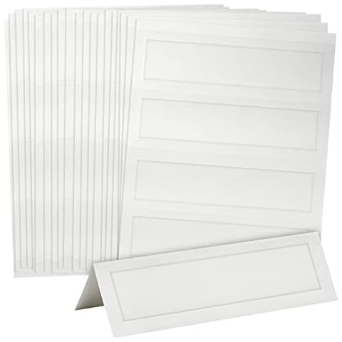 Sustainable Greetings Tent Table Place Cards (120 Count) Printer Friendly, 2.5 x 8.5 Inches Cover