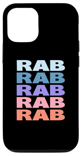 Funny Modern Repeated Text Design Rab �X�}�z�P�[�X iPhone 12/12 Pro �p