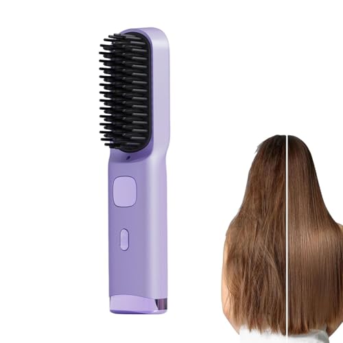 Fer à lisser sans fil doté de 4 températures pour boucler et lisser les cheveux