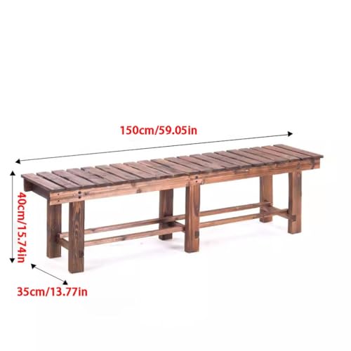 Banc de jardin confortable en bois massif pour soulager le dos