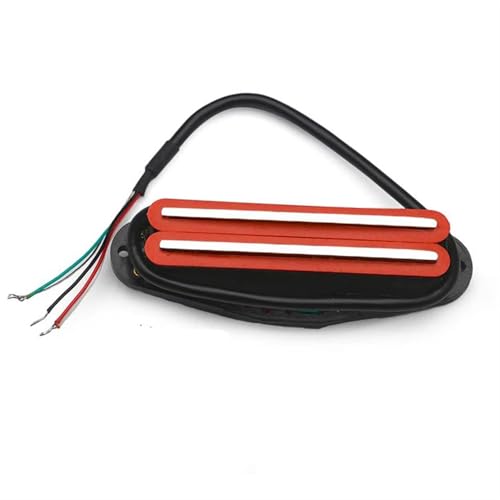 エレキギターピックアップキット マルチカラー アルニコ 5 ツインブレード ハムバッカー ミニ ダブルコイル ピックアップ 9K ST シングルサイズ ピックアップ エレキギター パーツ(Red 1)