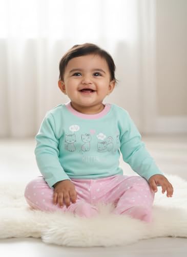 Image of BABY GO Baby full sleeve clothes set for baby Girl| Baby Cotton Dress /T-shirts pant set for baby girls