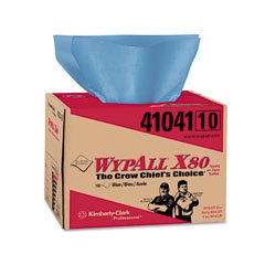 KIMBERLY-CLARK WYPALL X80 Hydroknit Towels, 12-1/2 x 16-7/8, E, 160/box (Case of 3)