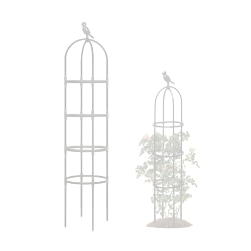 Preisvergleich Produktbild Rankhilfe Rankobelisk Metall 180x50cm 230x50cm 280x50cm 330x50cm Tomaten Rankhilfe Gitterspalier für Kletterpflanzen, Rosen, Gemüse und Blumen Obelisk (Color : White, Size : H280x D50cm(9.2x1.6ft))