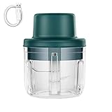 Elektrischer Knoblauchzerkleinerer Mini-Allesschneider Tragbarer Knoblauchstampfer Presse Kabellose Küchenmaschine Für Knoblauch Pfeffer Zwiebeln Sellerie Nussmix Mit Schokolade (A, 10x8.5x5.5cm)