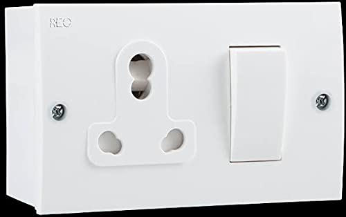 Reo Flair Switch Socket Combined Ceramic With Box (2 Hole)