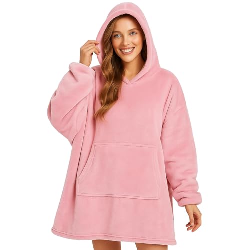 L22G Sweat-Shirt à Capuche 118x85cm Grand Sweat à Capuche Femme Homme Plaid Couverture à Capuche Portable Super Douce et Chaude Pull à Capuche Confortable pour...