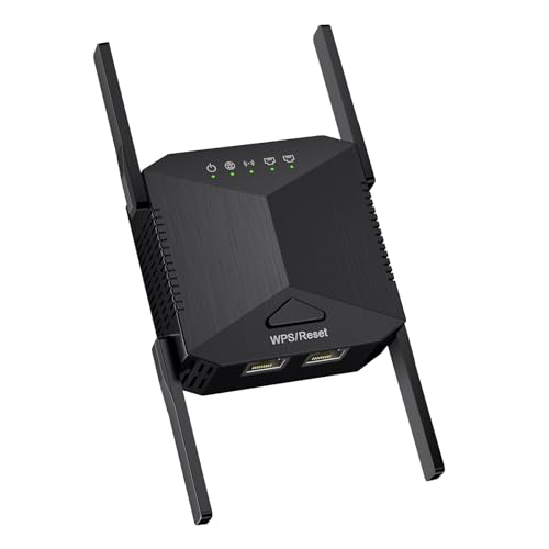 LYZNSMART WiFi Extender, WiFi Booster 1200Mbps Dual Band, 4 Antennas Signal Booster Covers Up to...