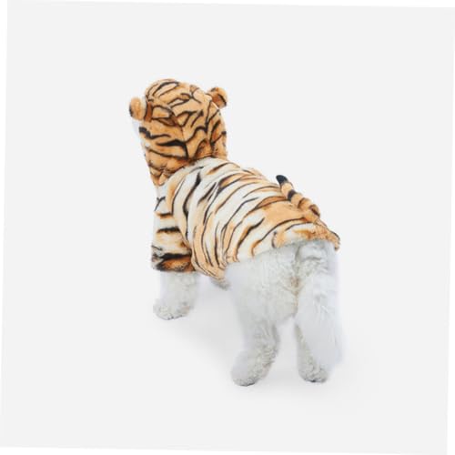 Disfraz de invierno para perro con estampado de tigre miniatura 6