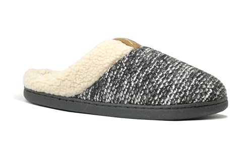 REDVOLUTION Girls Fuzzy Fur Slide Memory Foam Open Toe Slipper with Elastic Back Strap