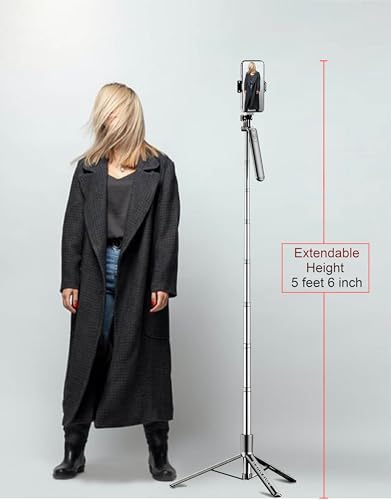 Image of Big Tripod 67 inch with 360 Rotation Pan Head Handle Grip Selfie Stick R16| All Mobile Phone Compatible with Wireless Selfie Remote Camera Shutter Included