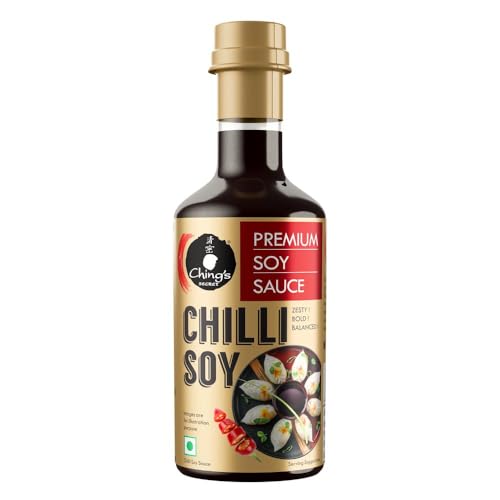 Image of Ching's Premium Chilli Soy Sauce 500g| infused with red chillies| Zesty, Bold, Balanced| All Purpose Pure Veg| Suitable for cooking, Stir-fries and dip