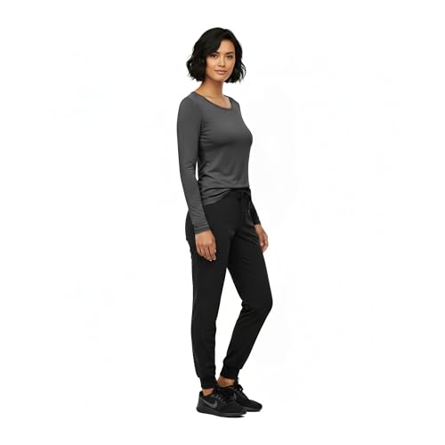 Image of Natural Uniforms Women's Long Sleeve Underscrub T-Shirt - Cotton Blend Scrub Base Layer for Nurses & Medical Professionals
