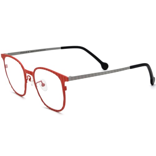 Image of FONEX Colorful Pure Titanium Glasses Frame Women Retro Round Eyeglasses F85782