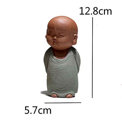 Petit moine zisha fait à la main : statuette artisanale d'exception pour cérémonie du thé Kung Fu - 7