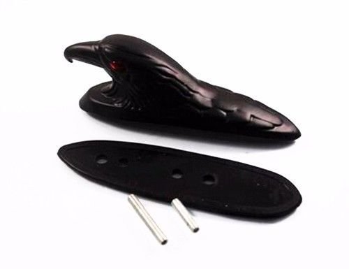 BHYShop Black Eagle Head Ornament Statue For Motorbike Front Fender Car Bonnet Cruiser