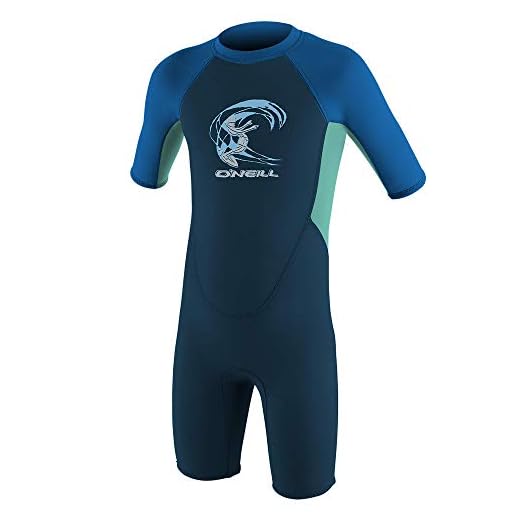O'Neill Wetsuits Kinder Reactor Wetsuit, Slate/Sky/Ocean, 1