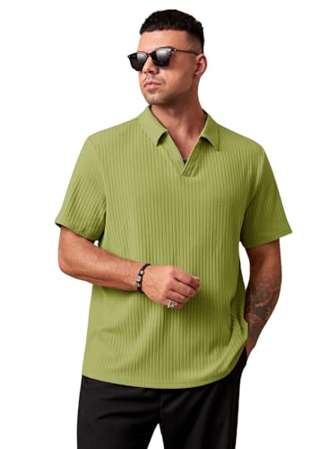 Image of GRECIILOOKS Polo T-Shirt for Men - Cotton Short Sleeve Regular Fit Tee | Perfect for Golf, Travel & Outdoor Casual Look