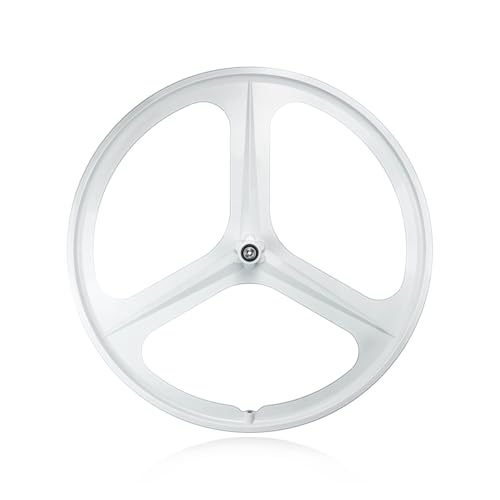 QUYCOIU Paire De Roues pour Vélo 700C 3 Rayons Paire De Roues pour Vélo À Pignon Fixe Alliage Magnésium Frein V-Brake Moyeux À Axe Plein 100/120 Mm pour Vélo À...