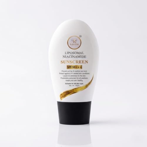 Image of Liposomal Niacinamide Sunscreen SPF 50 PA+++ for Broad Spectrum UVA and UVB Protection | Photostable Lightweight Non Greasy No White Cast Sunshield | Suitable for All Skin Types (60g)