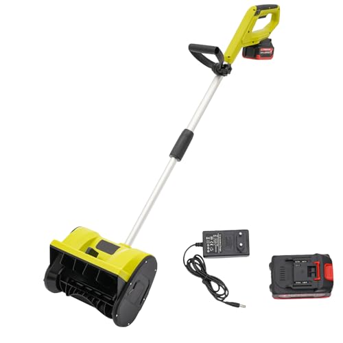 spazzaneve a batteria da 1200 w, 2200 r/mi handheld brushless, spazzaneve elettrico da 60 db con caricatore e batteria agli ioni di litio, larghezza di lavoro 32 cm, profondità di spazio 16 cm