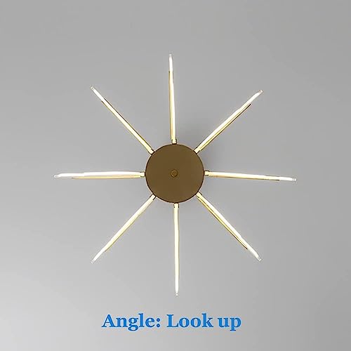 Lustre papillon plafonnier LED moderne dimmable avec télécommande or - 3