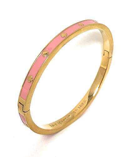 Kate Spade New York Spot the Spade Enamel Hinged Bangle Bracelet Light Pink