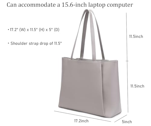 15.6 Inch Work Bags Waterproof Laptop Bag, Large Capacity Office Purse Computer Briefcase Durable Shoulder Bag2