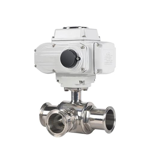 Vanne 3 voies électrique 51mm anti-contamination en inox sanitaire pour circuit 220V