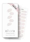 ohora Semi Cured Gel Nail Strips (N Polka Blanc) - Works with Any Nail Lamps, Salon-Quality, Long Lasting, Easy to Apply & Remove - Includes 2 Prep Pads, Nail File & Wooden Stick