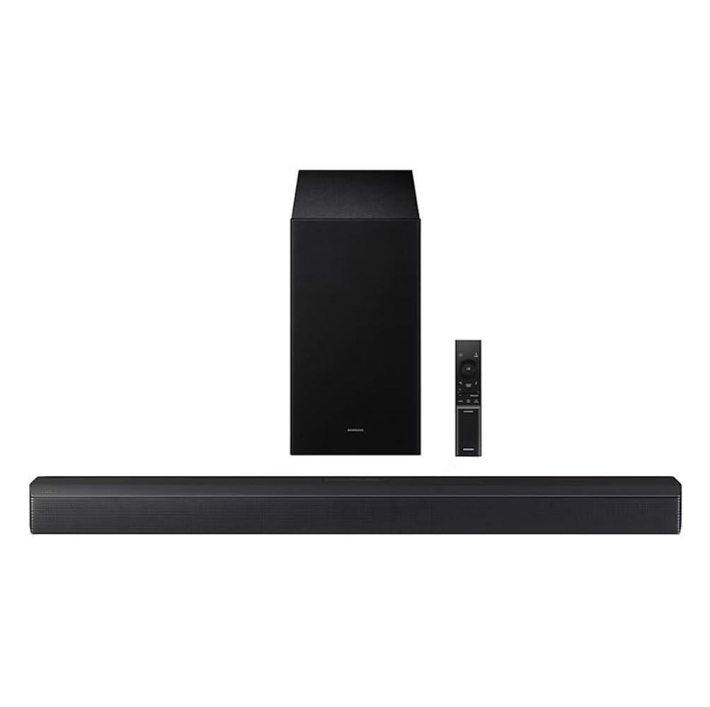 Samsung HW-B620F 3.1 Channel Soundbar with Subwoofer Black, Dolby Audio/DTS Virtual:X, HDMI ARC, Wireless Surround Sound Compatible (Renewed)
