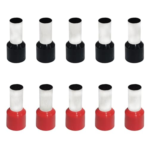 Image of 100 Pcs AWG1 Wire Ferrules Terminals,Insulated E50-20 Ferrule Cord Pin End Connectors for Car Audio,Electric, Industrial(50mm)