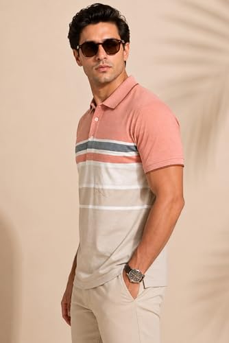Image of SANE ORIGINALS Polo T-Shirt for Men with Pocket || Striped Polo for Men