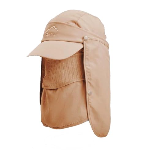 Sombrero de pesca multifuncional con cubierta facial y ala ancha miniatura 1