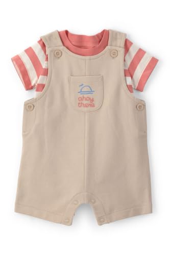 Image of Carter's Baby Boy 2-Piece Boat Striped Overall Set