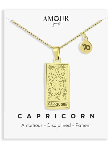 Colar unissexo com pingente de dupla gravada com signo do zodíaco e constelação, aço inoxidável banhado a ouro 18K, ajustável 40 5 cm, resistente à água e hipoalergénico, Aço inoxidável, Sem Pedra