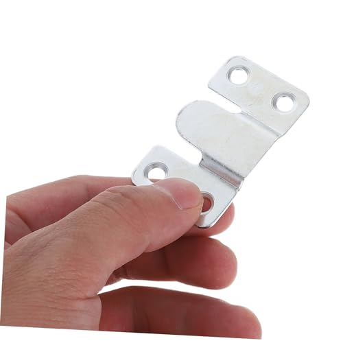 Image of 4Pcs Heavy Duty Interlocking Flush Mount Bracket for Picture Hanging Versatile Wall Hardware for Photos Mirrors Precision Design for Strong Stability Suitable for Various