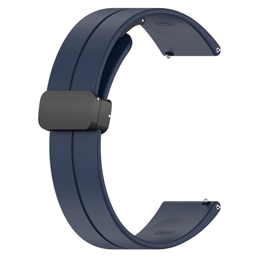 Image of YODI New Edition Soft Silicone Classic Strap Band For Redmi Watch 5 Lite Only [ Not for Any Other Models] (MAGNET BUCKLE-BLUE)