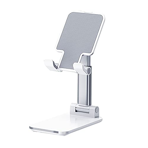 MemeHo ® Height Angle Adjustable Compatible Folding Desktop Phone Holder Mobile Stand for Video Recording Anti-Slip (White) (B08XYT1TZ3) Amazon Price History, Amazon Price Tracker