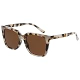  SOGEMA Lunettes de soleil femme carrées écaille claire - Lulu Castagnette