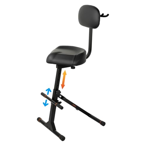 Strich SGT-40 Tabouret de Guitare avec Dossier, siège réglable en Hauteur avec Crochet de...