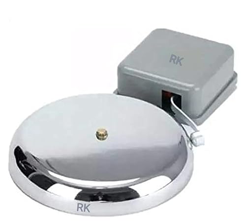 REVALS RK Metal Automatic School Timer Gong Bell With Loud Sound- Used in Schools, Colleges, Factories, Industries (4inch, Silver)