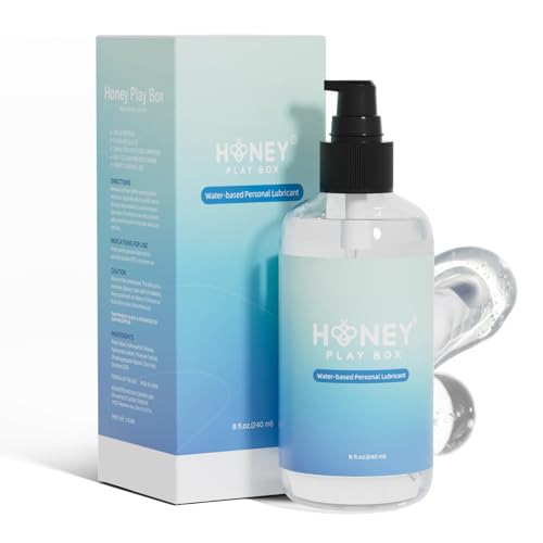 Image of HoneyPlayBox Water Based Lube Personal Lubricant for Men, Women & Couples, Anal Lube, Non-Sticky, Easy-to-Clean, Toy & Condom Compatible, 8 Fl Oz