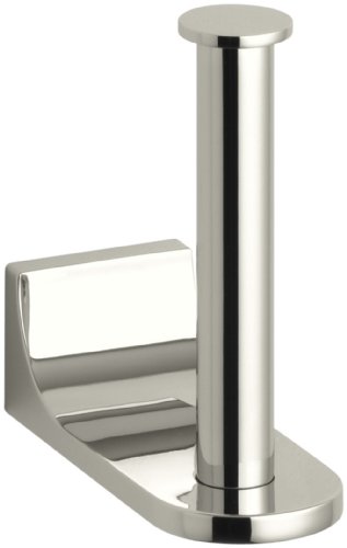 Kohler K-11583-SN Loure Vertical Toilet Tissue Holder, Vibrant Polished Nickel