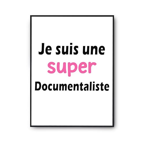 Affiche Une Super Documentaliste poster citation humour imprimé en France pour déco