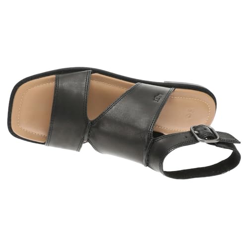 Sandales plates UGG Delray en cuir noir, l'excellence des finitions - 2