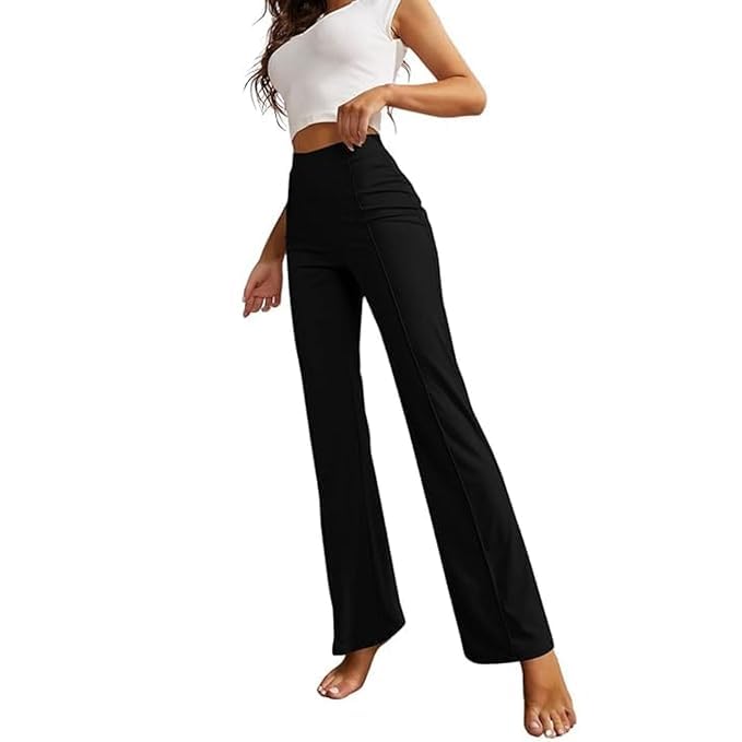 ROYALICA Women's High-Waisted Pant |Bell Bottom Trendy Retro-Chic Trousers - Perfect for Every Occasion