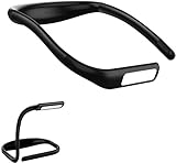 Hals Leselampe Buch,Leselampe Buch mit Augenschutzmodus, 3 Farben，Stufenloses Dimmen Helligkeitsstufen, Buchlampe Wiederaufladbar 90 Stunden Dauer,Perfekt zum Lesen,Stricken, joggen,Campen, Reparieren